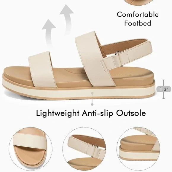 Chic cream Women's Sandals - Picture 2 of 11